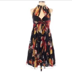 Anna Sui for Anthropologie Floral Silk Dress